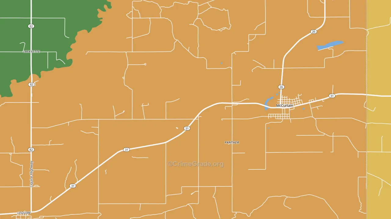 Milton, OK Map of Drug-Related Crime Rates