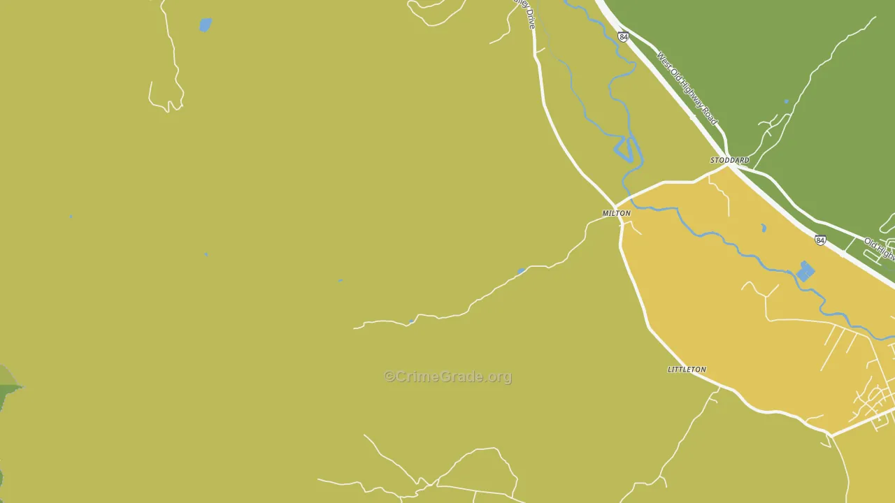 Milton, UT Map of Drug-Related Crime Rates