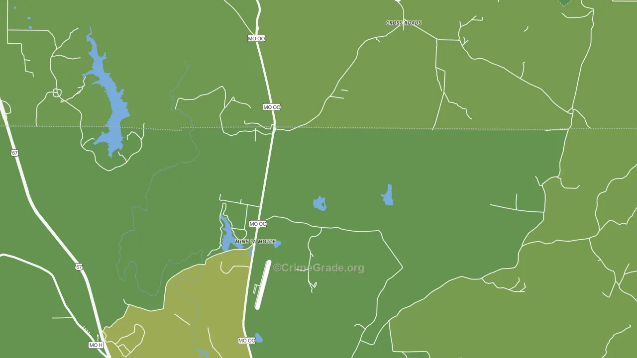Mine La Motte, MO Map of Drug-Related Crime Rates
