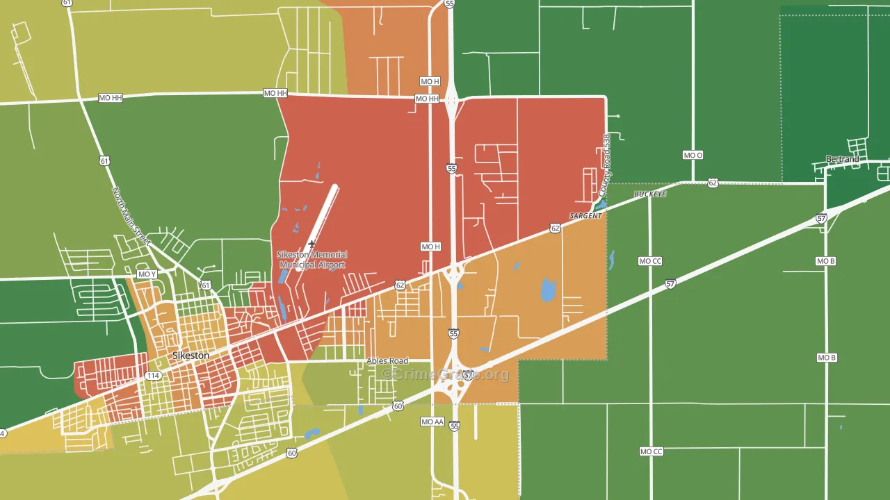 Miner, MO Map of Drug-Related Crime Rates