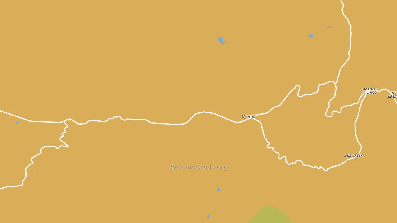 Mineral, CA Map of Drug-Related Crime Rates