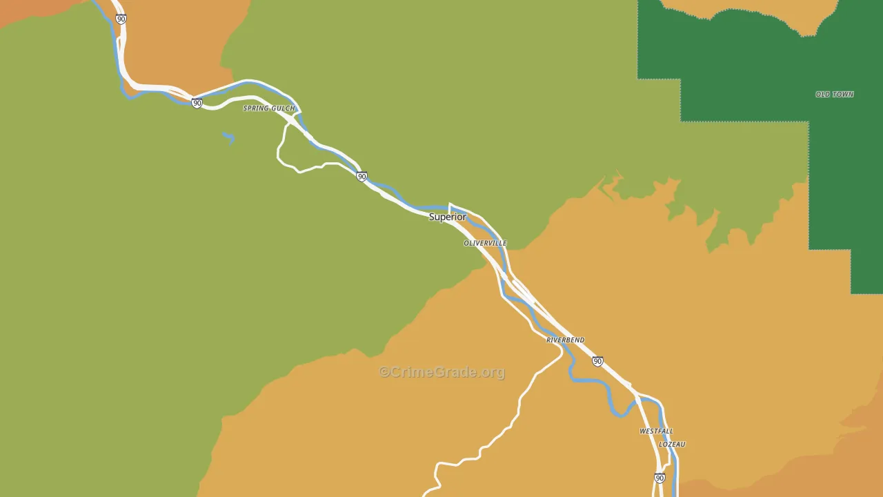 Mineral County, MT Map of Drug-Related Crime Rates