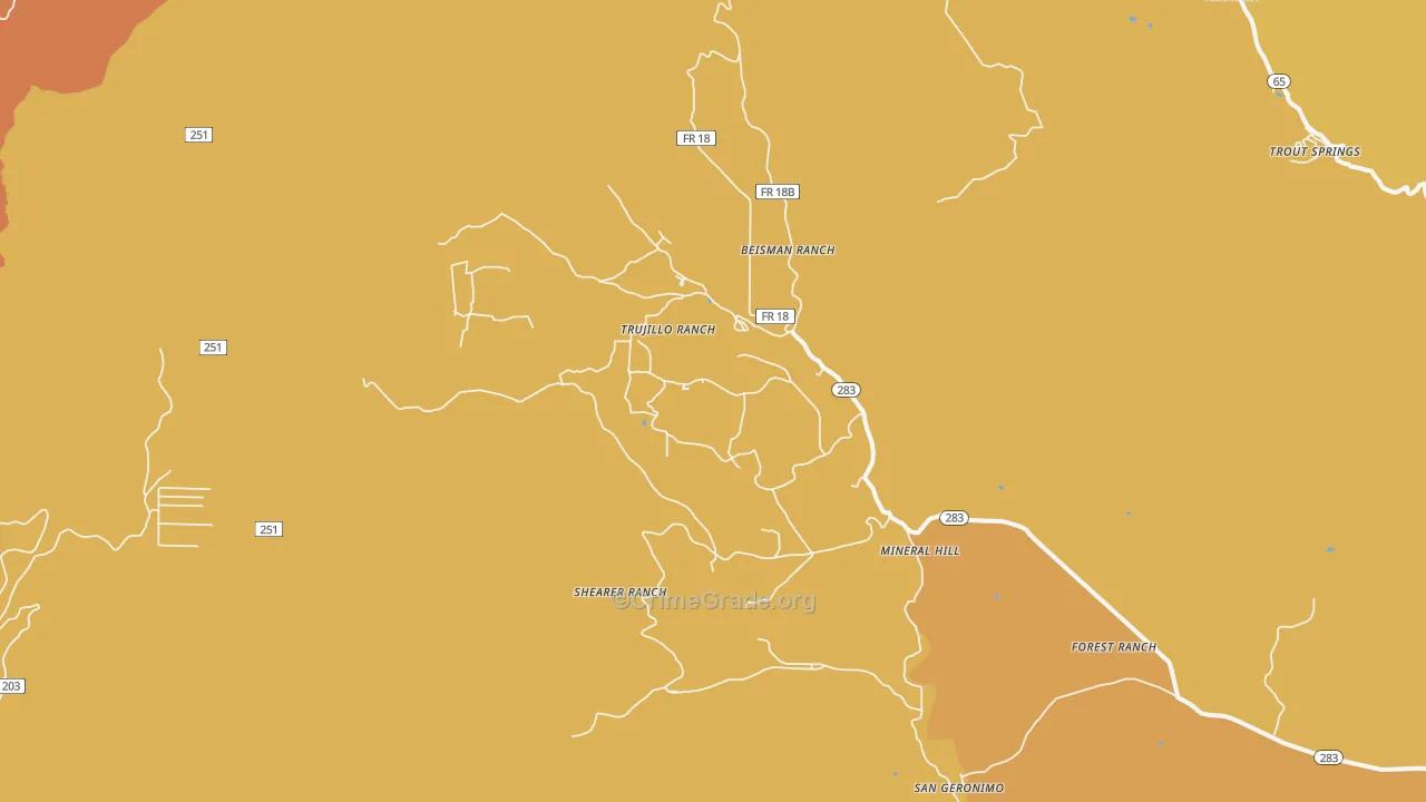 Mineral Hill, NM Map of Drug-Related Crime Rates