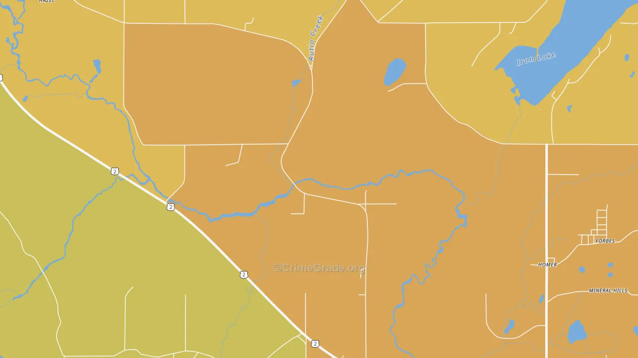 Mineral Hills, MI Map of Drug-Related Crime Rates