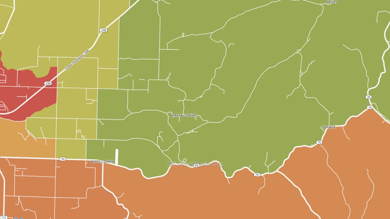 Mineral Spring, MO Map of Drug-Related Crime Rates