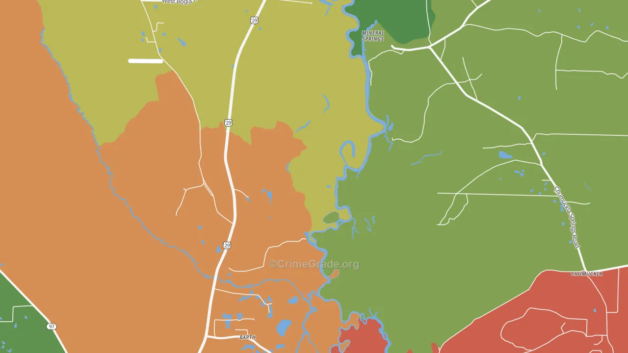 Mineral Springs, FL Map of Drug-Related Crime Rates