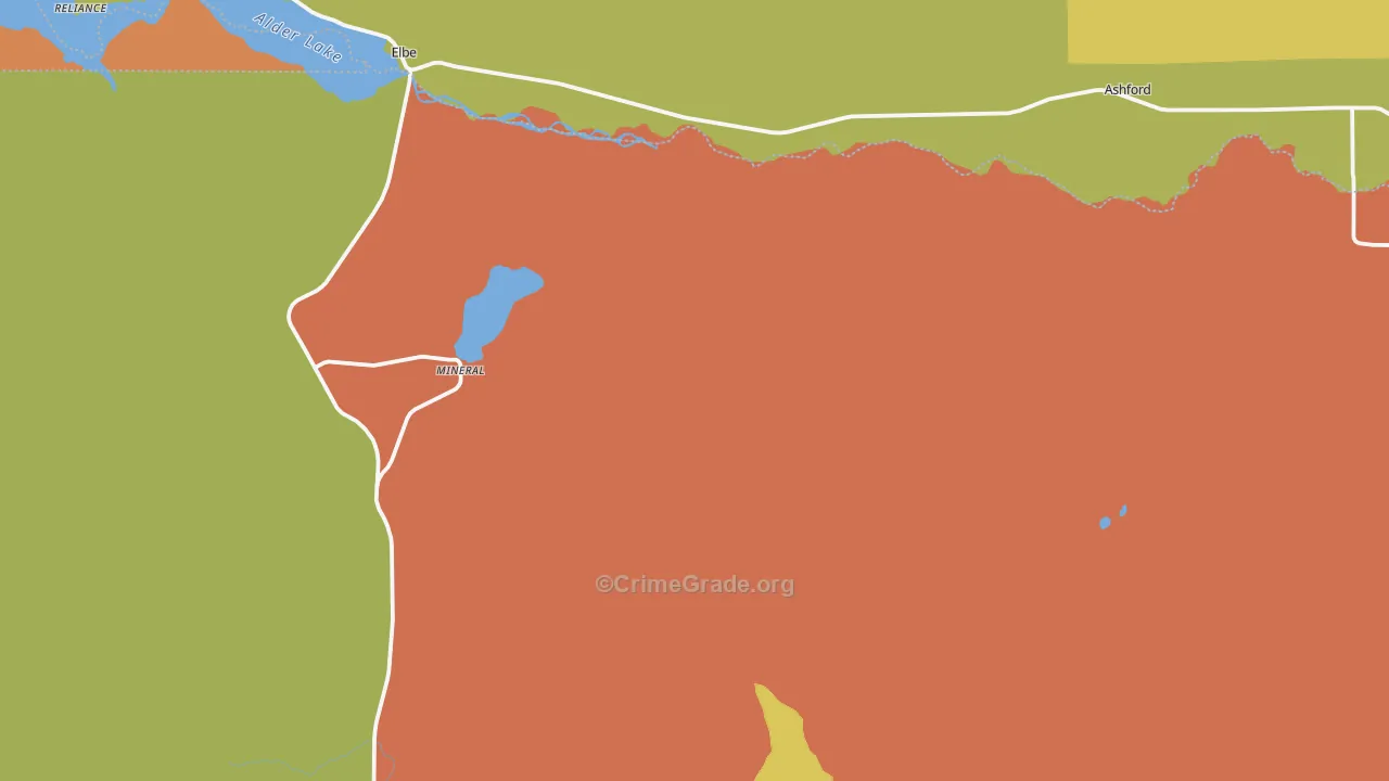Mineral, WA Map of Drug-Related Crime Rates