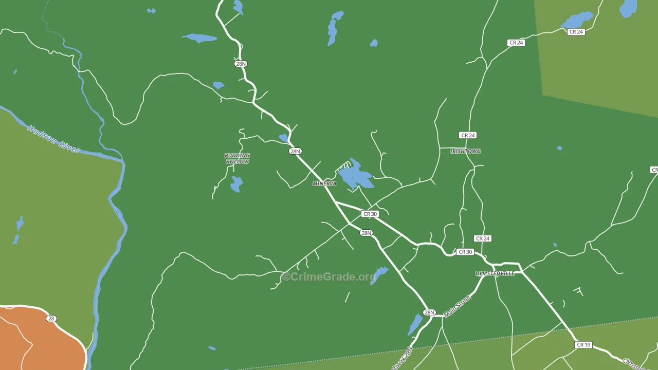 Minerva, NY Map of Drug-Related Crime Rates