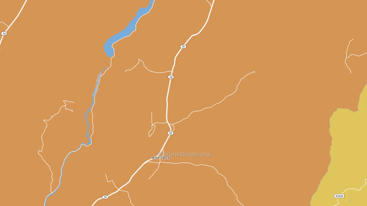 Mink Creek, ID Map of Drug-Related Crime Rates