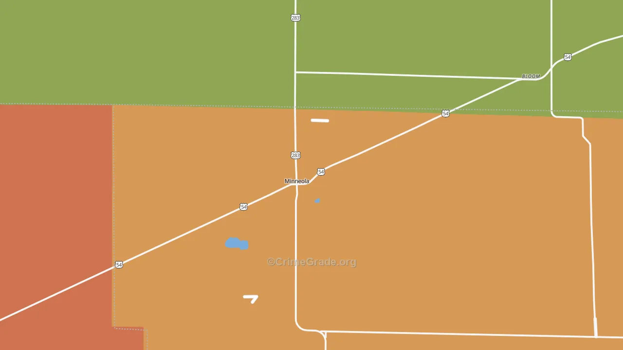 Minneola, KS Map of Drug-Related Crime Rates
