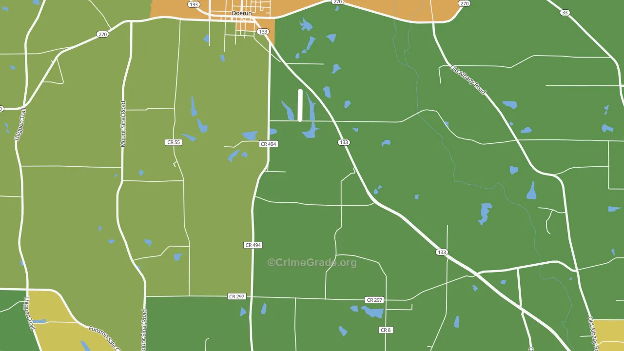 Minnesota, GA Map of Drug-Related Crime Rates