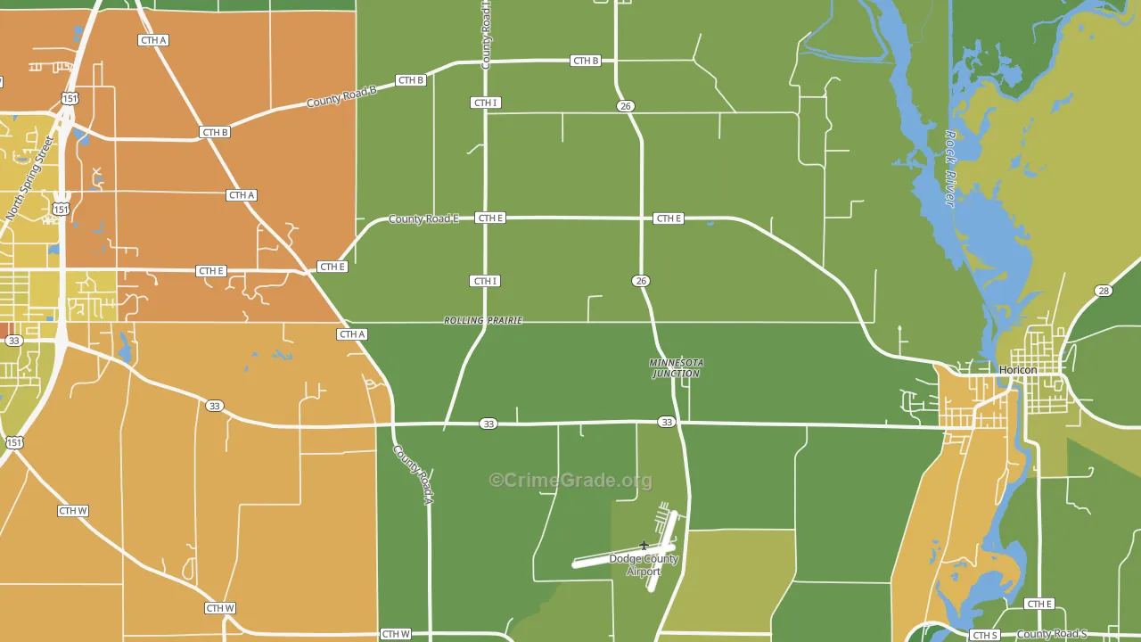 Minnesota Junction, WI Map of Drug-Related Crime Rates
