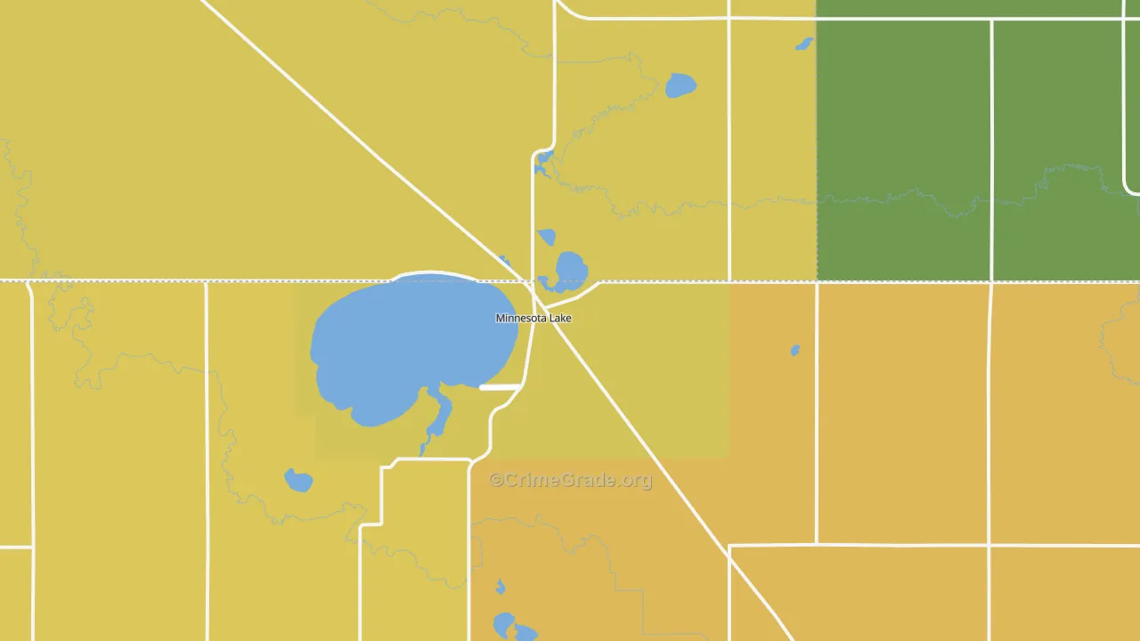 Minnesota Lake, MN Map of Drug-Related Crime Rates