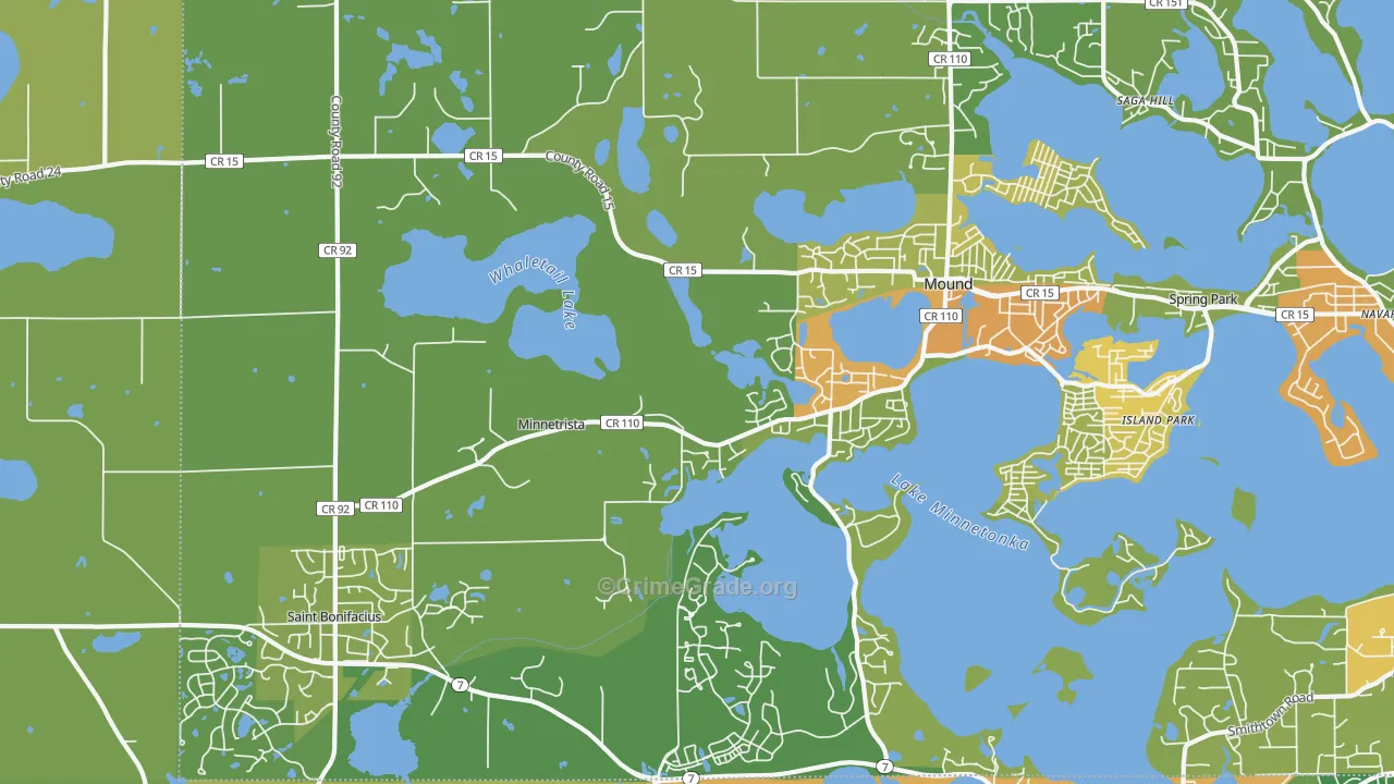 Minnetrista, MN Map of Drug-Related Crime Rates