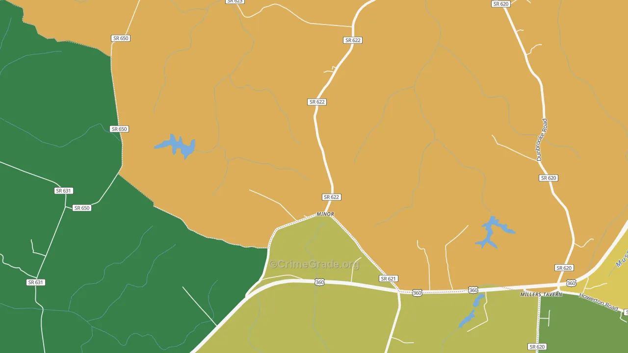Minor, VA Map of Drug-Related Crime Rates