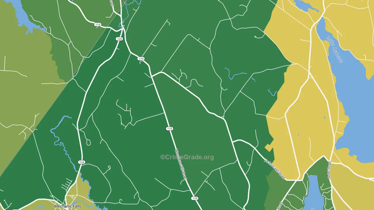 Minot, ME Map of Drug-Related Crime Rates