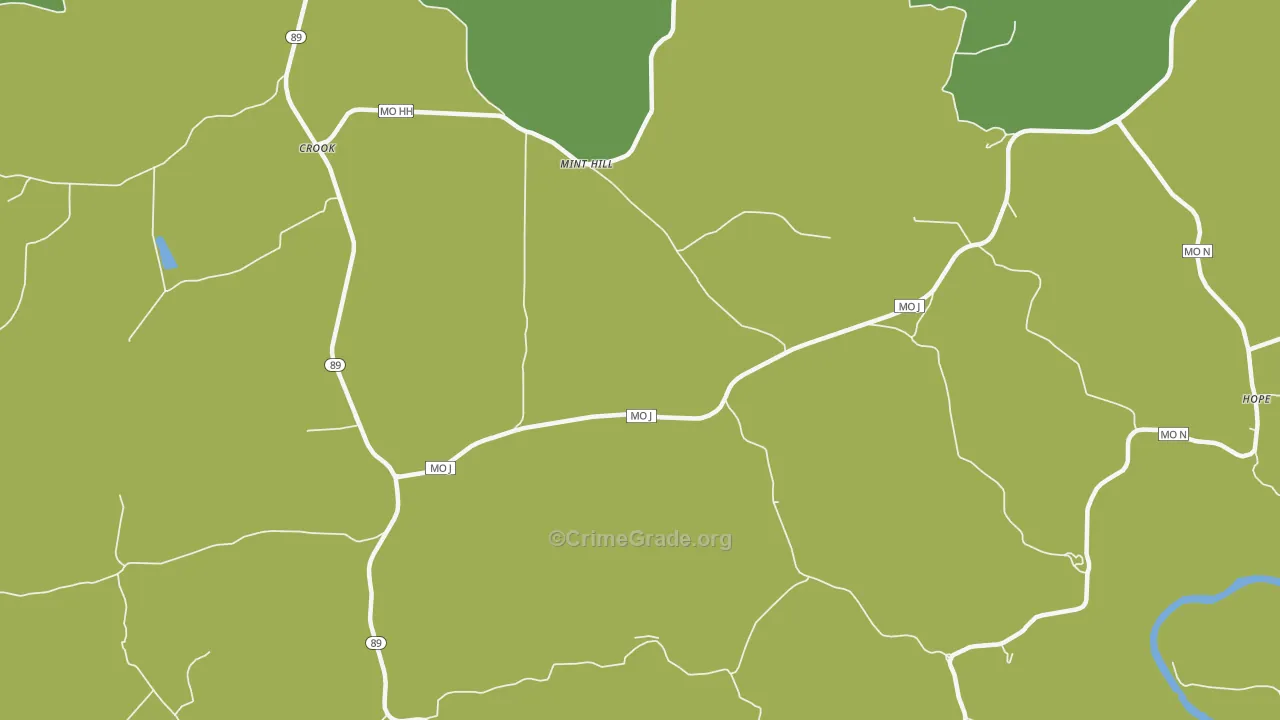 Mint Hill, MO Map of Drug-Related Crime Rates