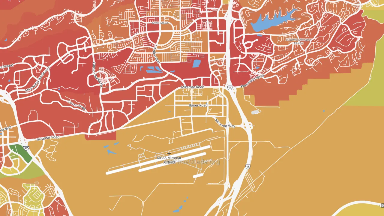 Miramar, San Diego, CA Map of Drug-Related Crime Rates