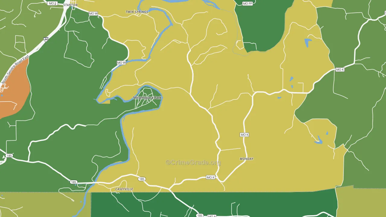 Miramiguoa Park, MO Map of Drug-Related Crime Rates