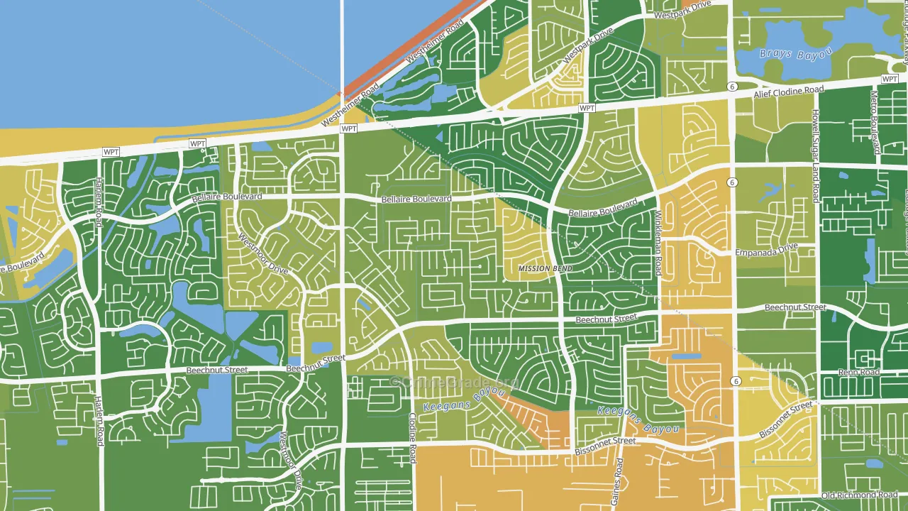 Mission Bend South, Mission Bend, TX Map of Drug-Related Crime Rates