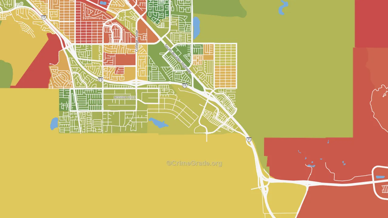 Mission Hills, Henderson, NV Map of Drug-Related Crime Rates
