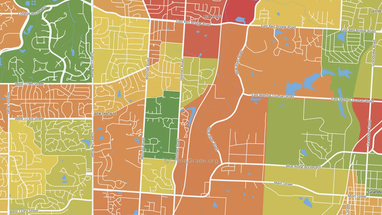 Mission Lake, Kansas City, MO Map of Drug-Related Crime Rates