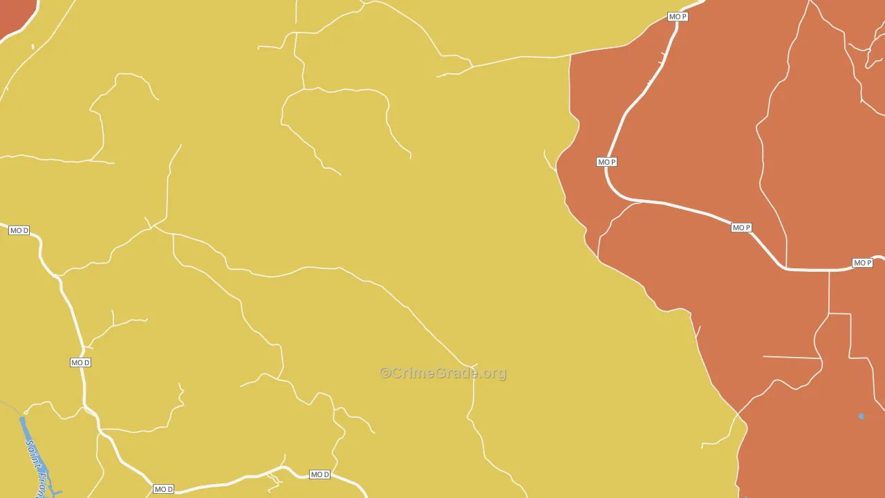 Missionary Acres, MO Map of Drug-Related Crime Rates
