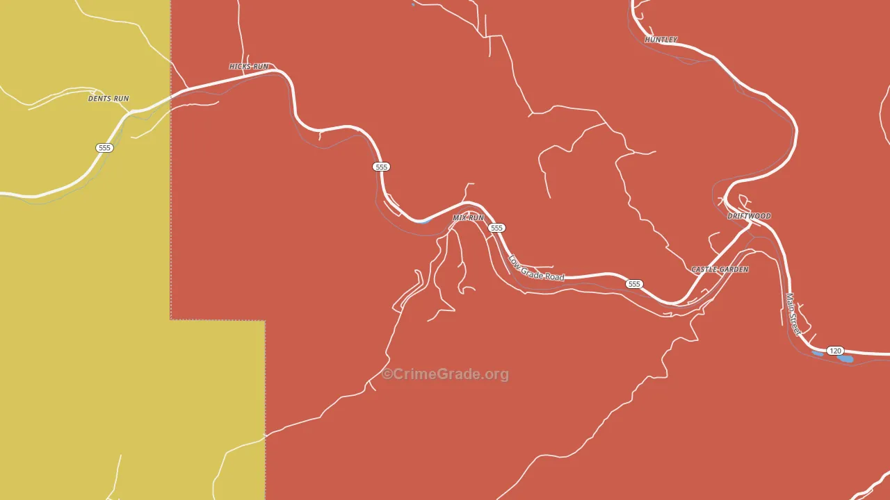 Mix Run, PA Map of Drug-Related Crime Rates