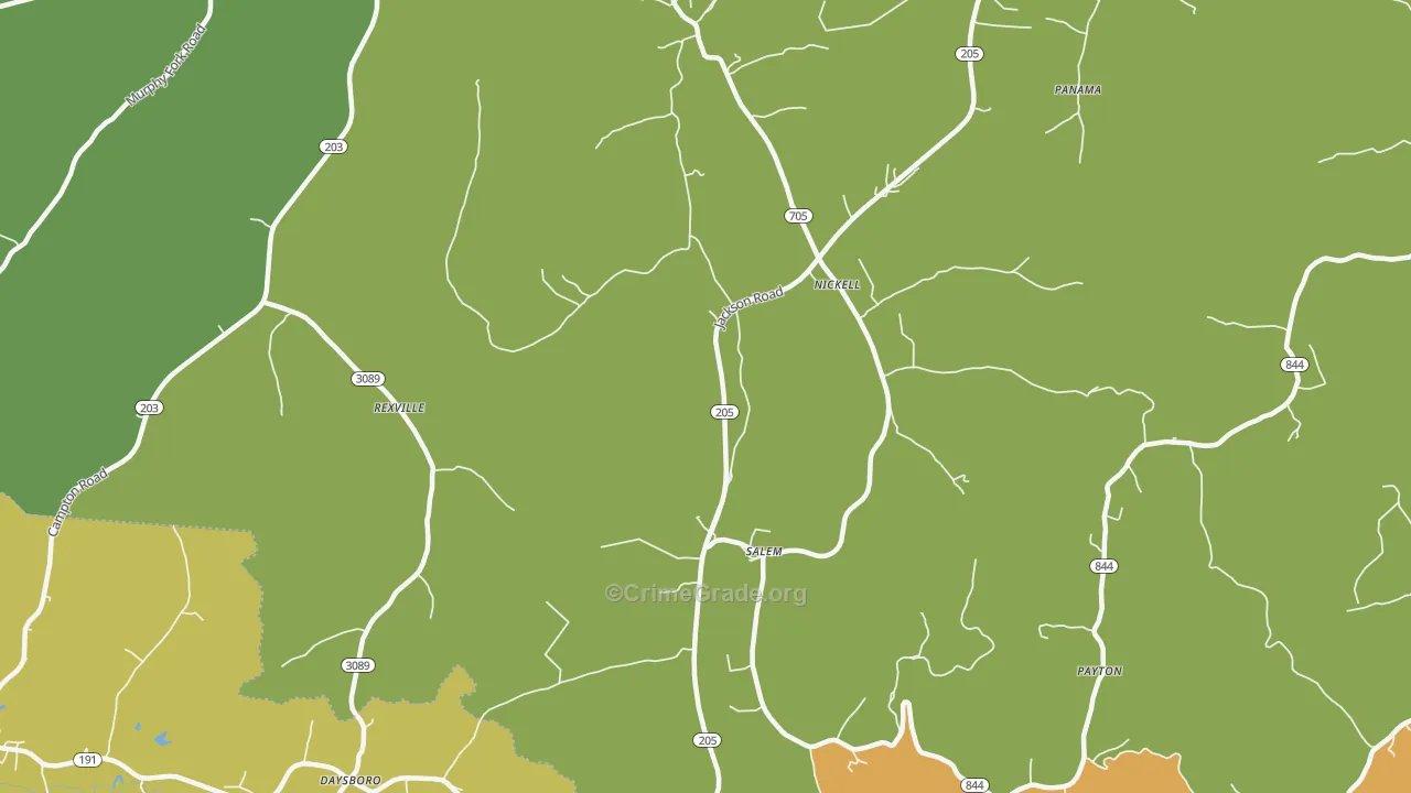 Mize, KY Map of Drug-Related Crime Rates