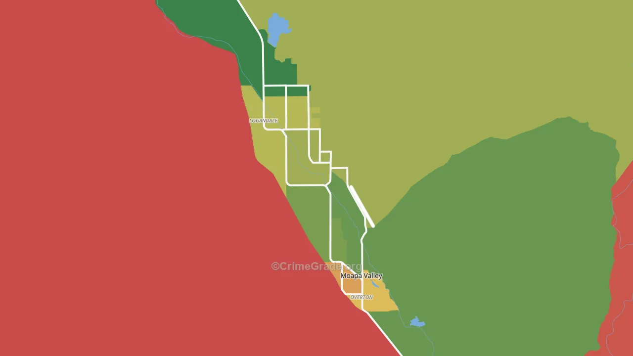 Moapa Valley, NV Map of Drug-Related Crime Rates