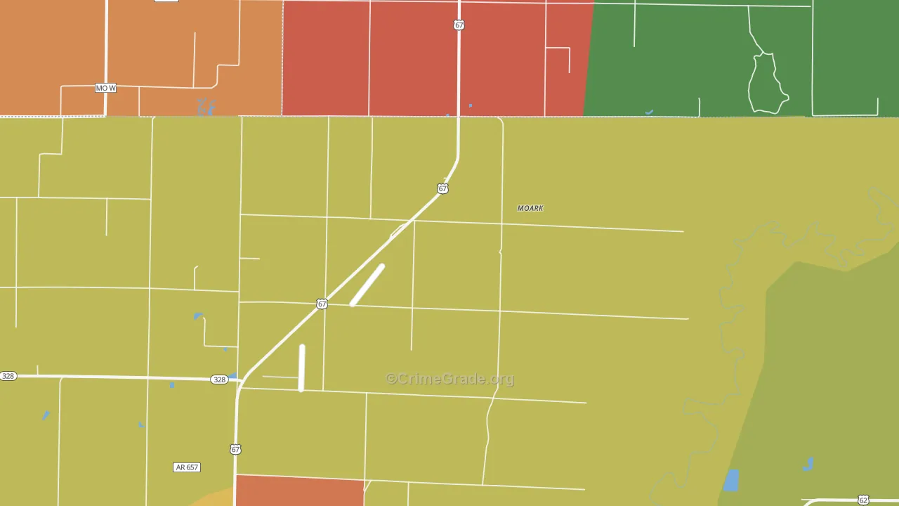 Moark, AR Map of Drug-Related Crime Rates