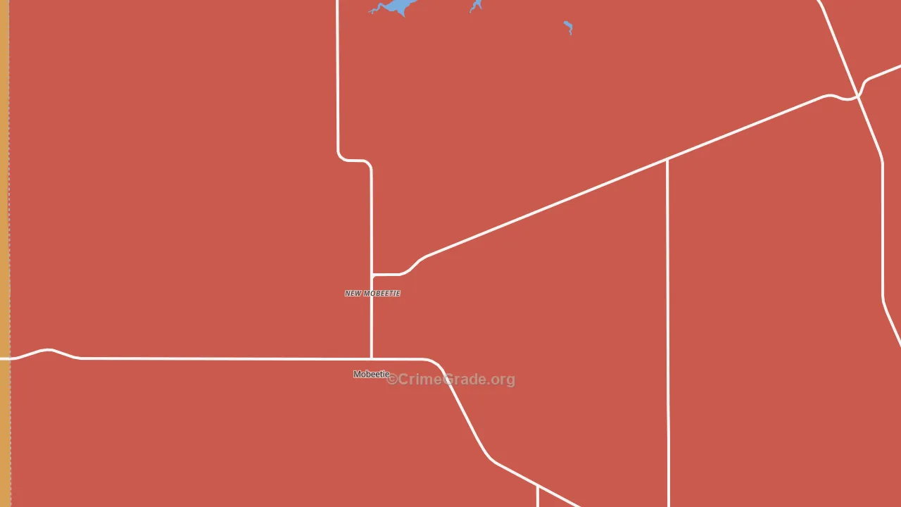 Mobeetie, TX Map of Drug-Related Crime Rates