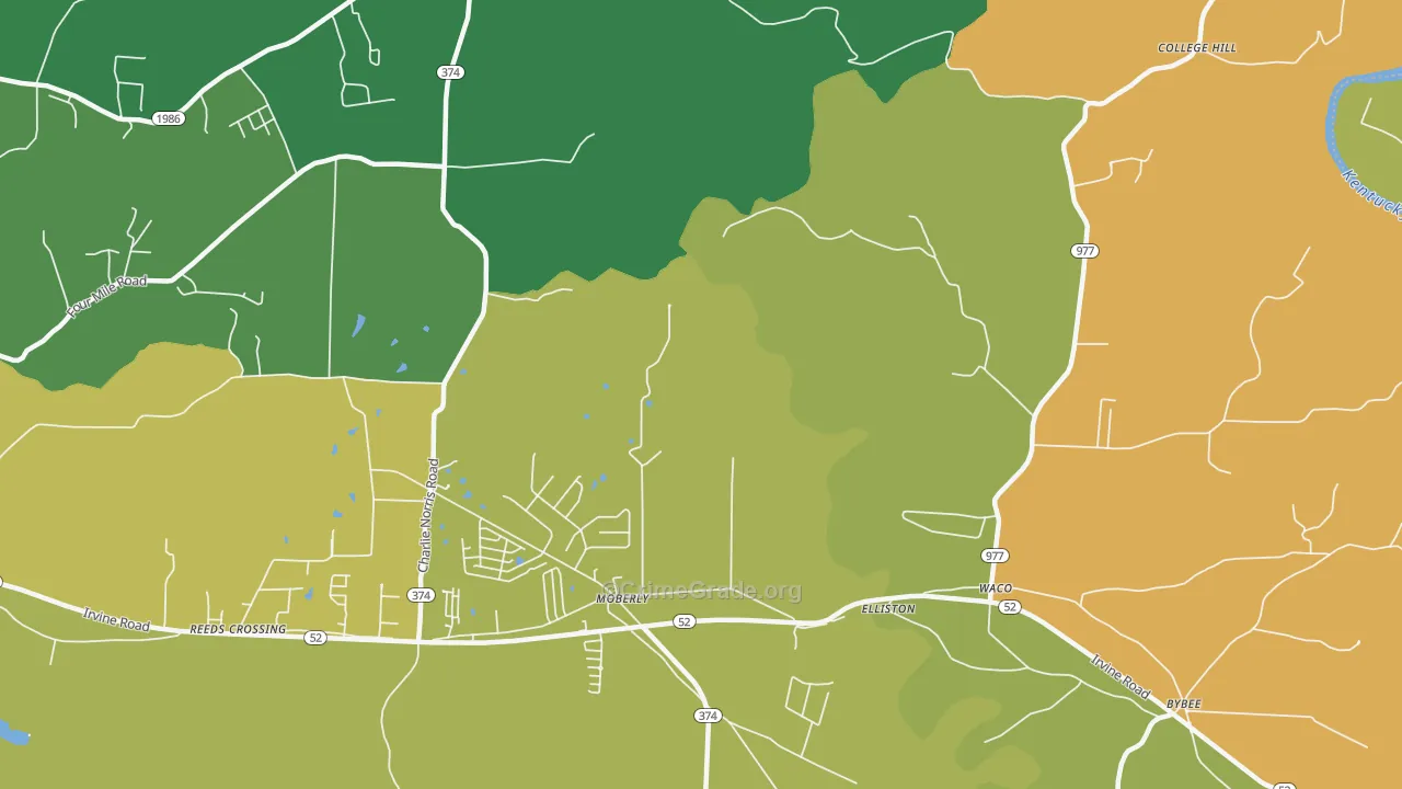Moberly, KY Map of Drug-Related Crime Rates