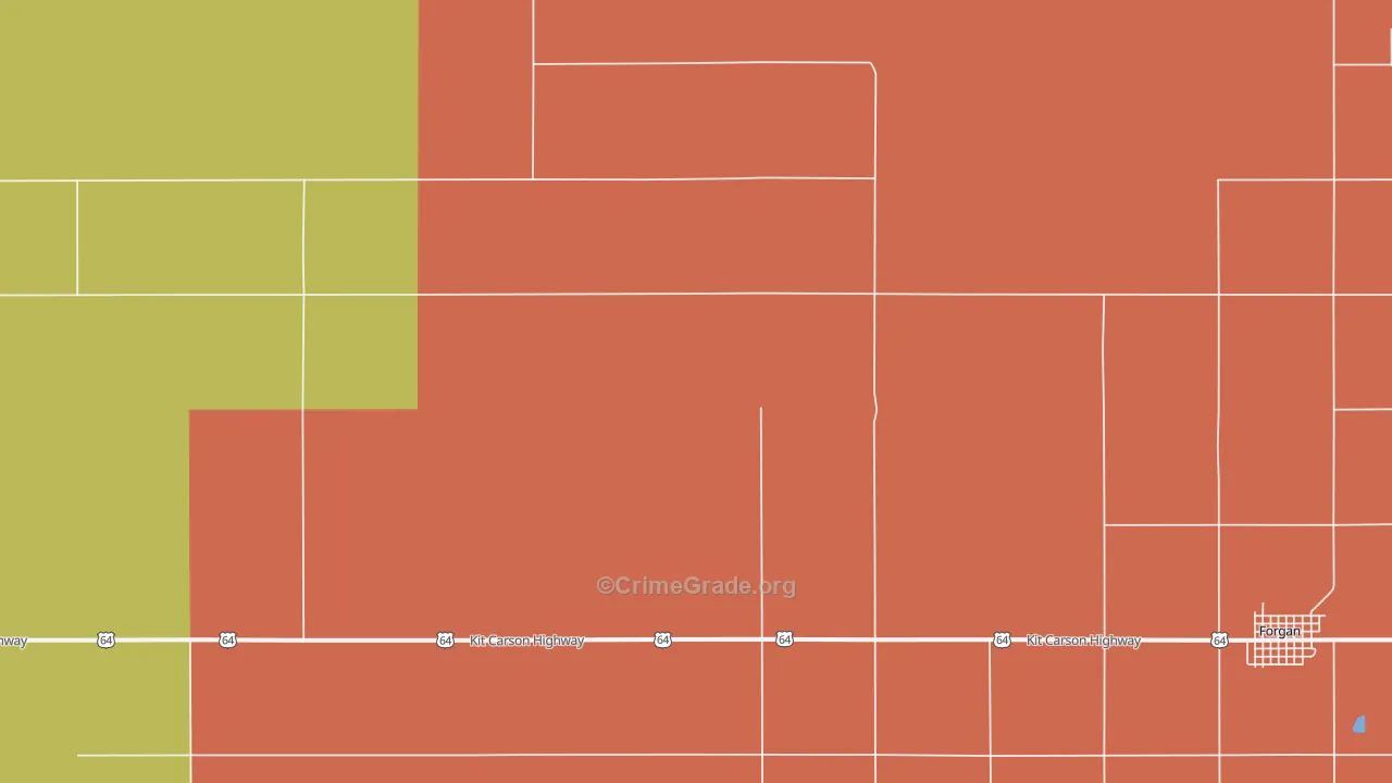 Mocane, OK Map of Drug-Related Crime Rates