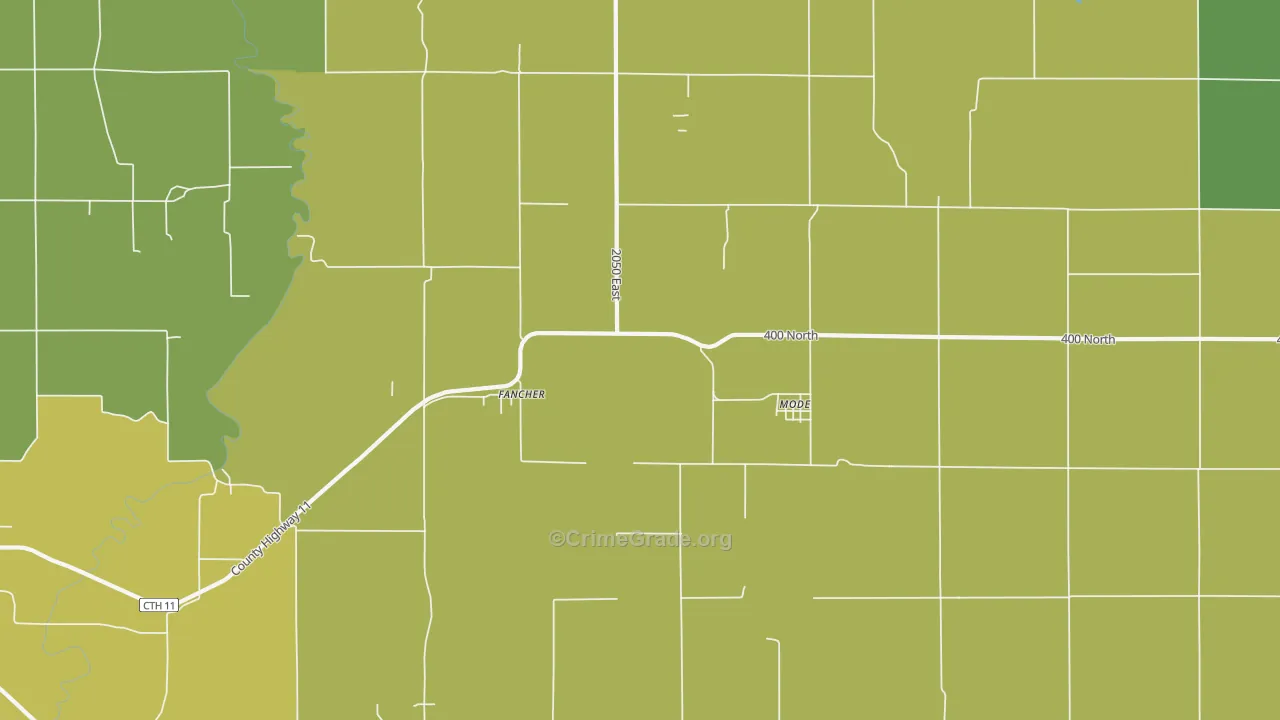 Mode, IL Map of Drug-Related Crime Rates