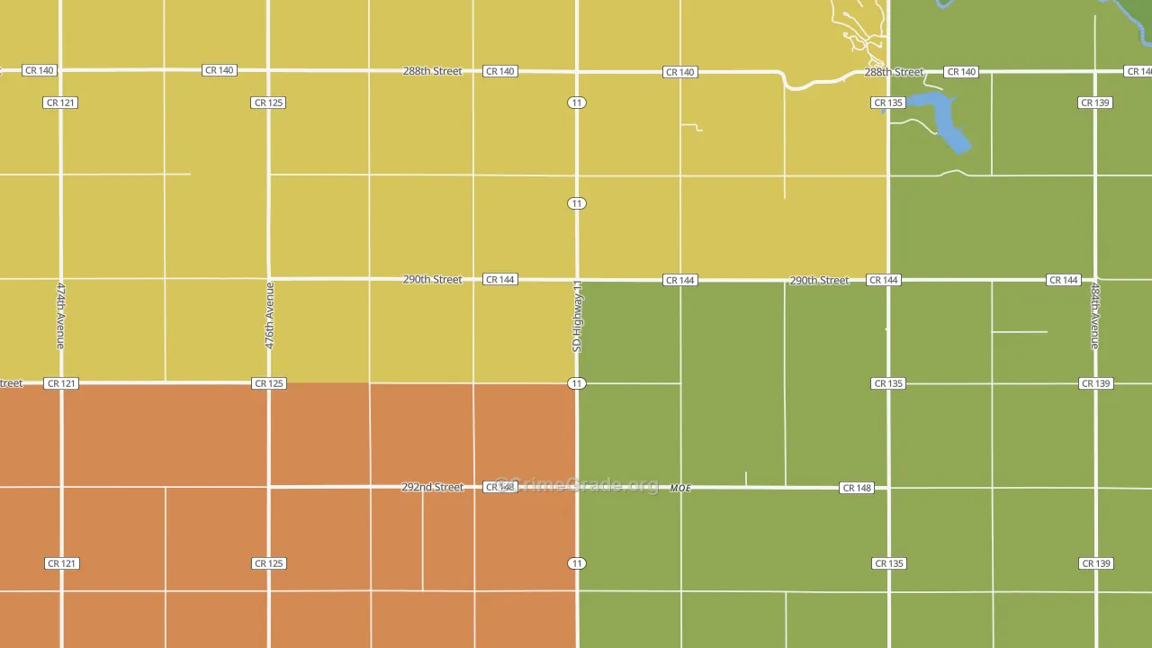 Moe, SD Map of Drug-Related Crime Rates