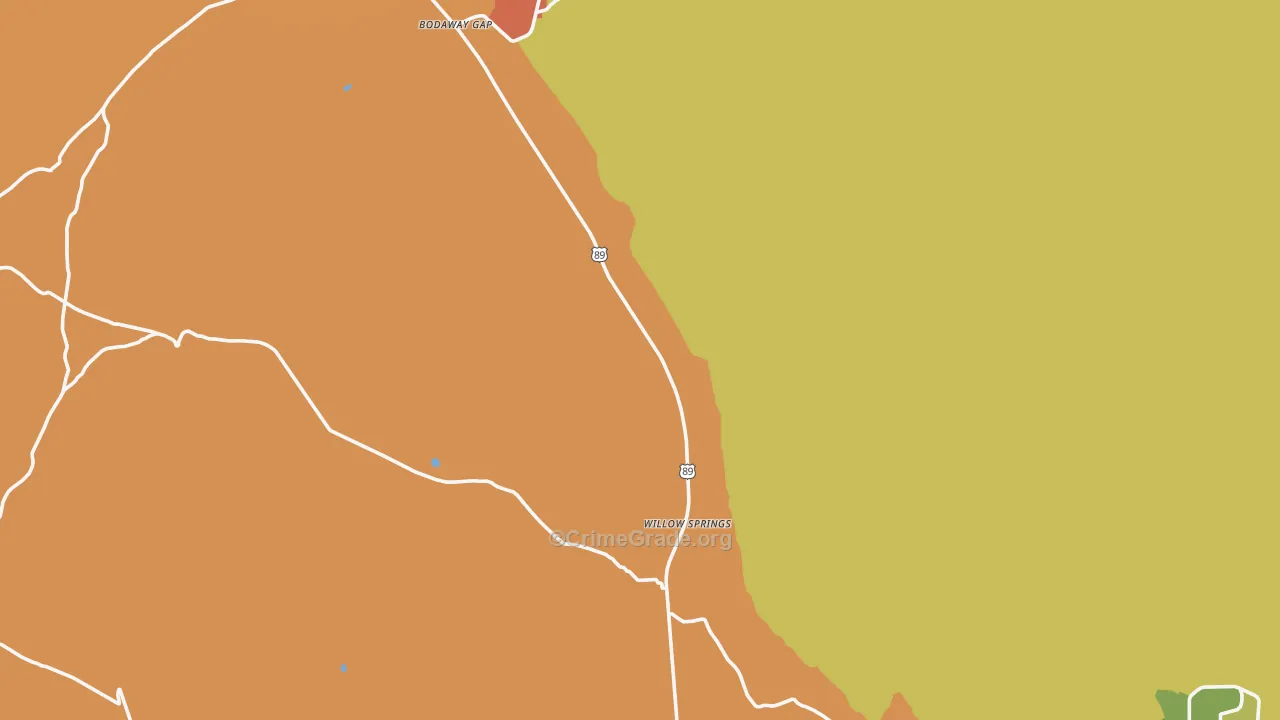 Moenave, AZ Map of Drug-Related Crime Rates