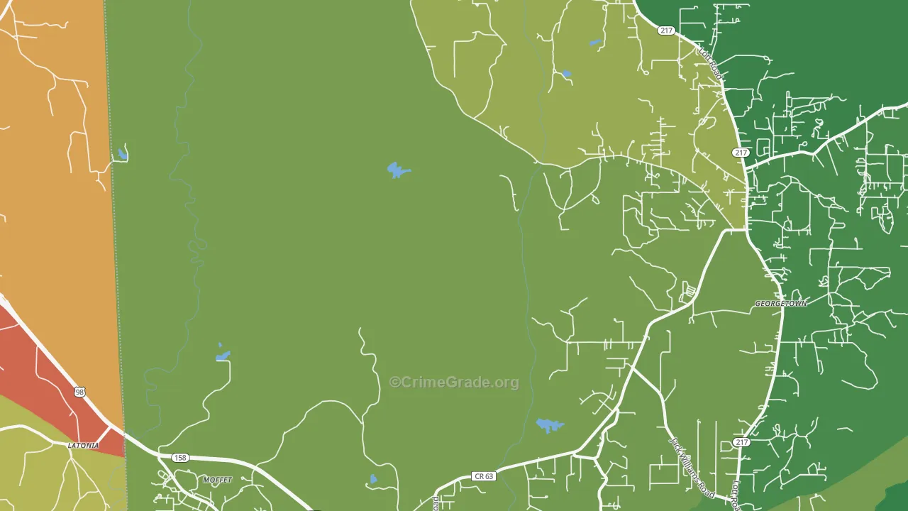 Moffet, AL Map of Drug-Related Crime Rates
