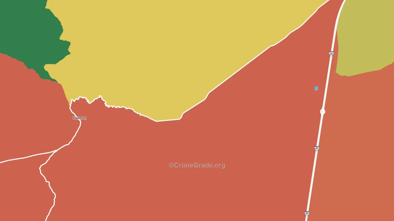 Mohave County, AZ Map of Drug-Related Crime Rates