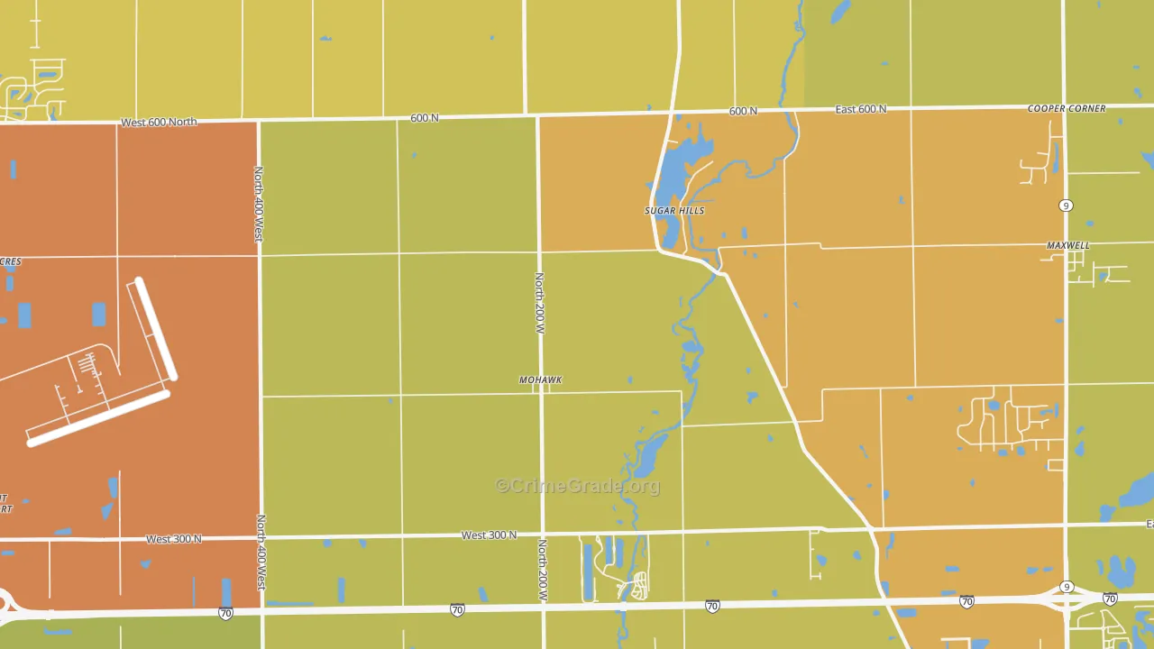 Mohawk, IN Map of Drug-Related Crime Rates