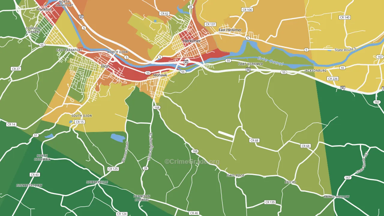 Mohawk, NY Map of Drug-Related Crime Rates