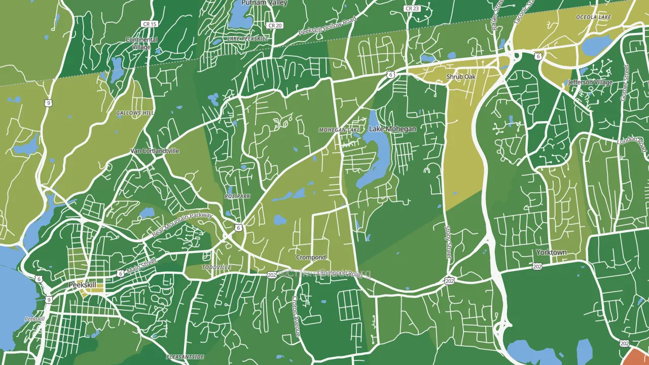 Mohegan Lake, NY Map of Drug-Related Crime Rates