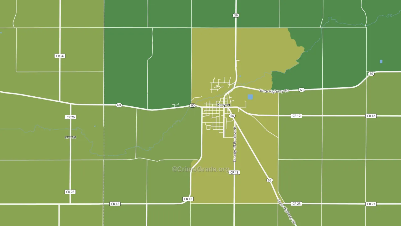 Moland, MN Map of Drug-Related Crime Rates