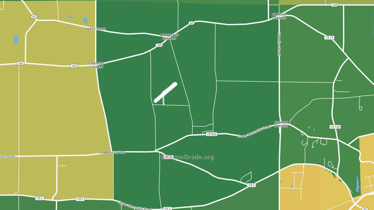 Molyneaux Corners, NY Map of Drug-Related Crime Rates