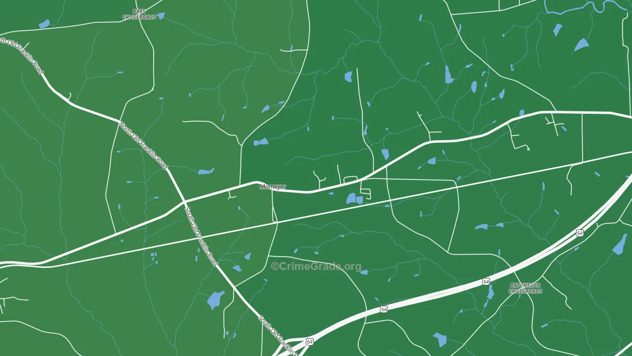 Momeyer, NC Map of Drug-Related Crime Rates