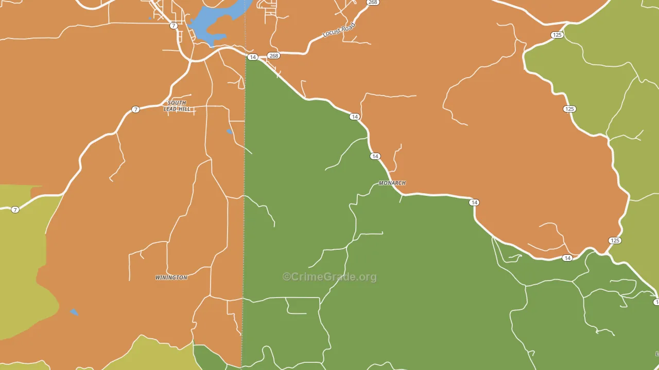Monarch, AR Map of Drug-Related Crime Rates