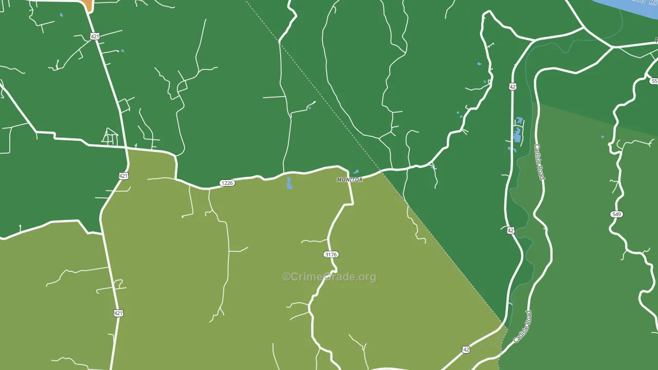 Monitor, KY Map of Drug-Related Crime Rates