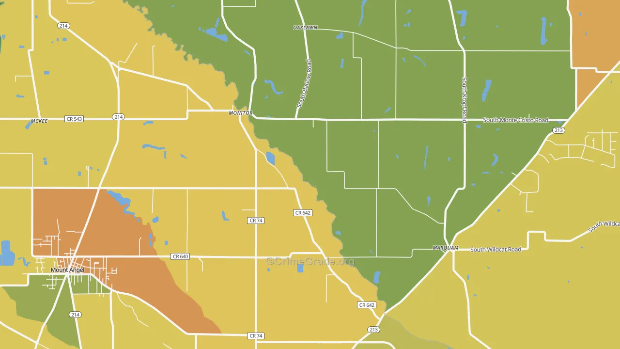 Monitor, OR Map of Drug-Related Crime Rates