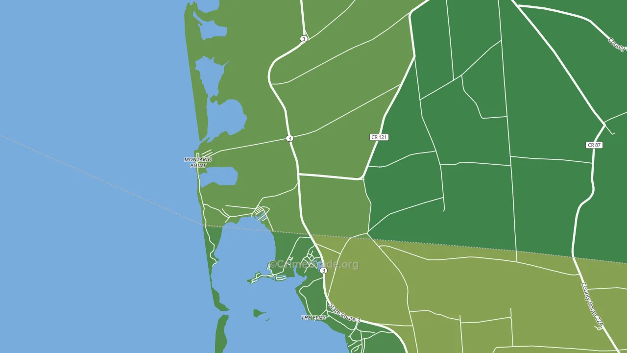 Montario Point, NY Map of Drug-Related Crime Rates