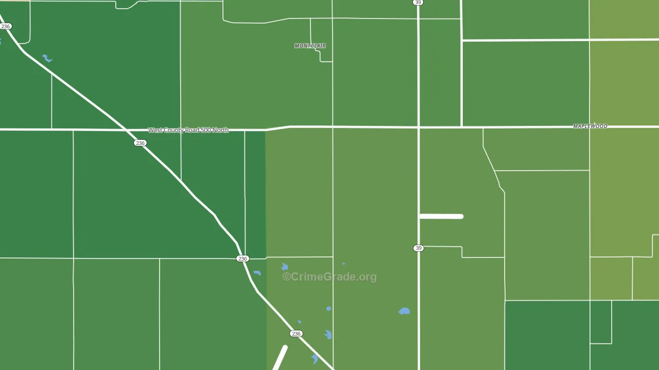 Montclair, IN Map of Drug-Related Crime Rates